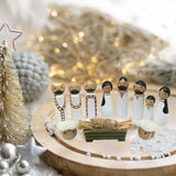 Maxbell Wooden Compact Jesus Birth Gift Christmas Decoration for Indoor Table Office