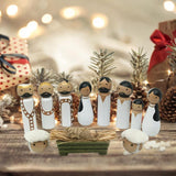 Maxbell Wooden Compact Jesus Birth Gift Christmas Decoration for Indoor Table Office
