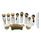 Maxbell Wooden Compact Jesus Birth Gift Christmas Decoration for Indoor Table Office