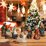 Maxbell 11x Nativity Figures Statue Set Crafts Birth of Jesus for Party Home Holiday
