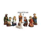 Maxbell 11x Nativity Figures Statue Set Crafts Birth of Jesus for Party Home Holiday