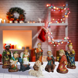 Maxbell 11x Nativity Figures Statue Set Crafts Birth of Jesus for Party Home Holiday