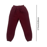Maxbell 1/6 Scale Sweat Pants Action Figure Pants for 12in Dress up Soldiers Figures Dark Red