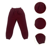 Maxbell 1/6 Scale Sweat Pants Action Figure Pants for 12in Dress up Soldiers Figures Dark Red