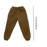 Maxbell 1/6 Scale Sweat Pants Action Figure Pants for 12in Dress up Soldiers Figures Brown