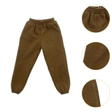 Maxbell 1/6 Scale Sweat Pants Action Figure Pants for 12in Dress up Soldiers Figures Brown