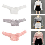 Maxbell 1/12 Scale Female Figure Doll Sweater Fashion Mini for 6 inch Action Figures White
