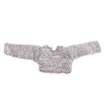 Maxbell 1/12 Scale Female Figure Doll Sweater Fashion Mini for 6 inch Action Figures Gray