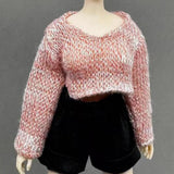 Maxbell 1/12 Scale Female Figure Doll Sweater Fashion Mini for 6 inch Action Figures Orange