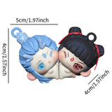 Maxbell 2x Nezha and AO Bing Character Keychain Creative for Children Women Men Kids