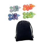 Maxbell 28Pcs Polyhedral Dices Set with Drawstring Pouch for Constellation Party Bar