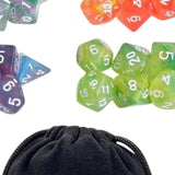 Maxbell 28Pcs Polyhedral Dices Set with Drawstring Pouch for Constellation Party Bar
