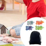 Maxbell 28Pcs Polyhedral Dices Set with Drawstring Pouch for Constellation Party Bar