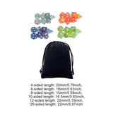Maxbell 28Pcs Polyhedral Dices Set with Drawstring Pouch for Constellation Party Bar