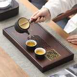 Maxbell Chinese Tea Tray with Water Storage Box Tea Tray for Tea Room Household Home S