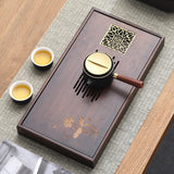 Maxbell Chinese Tea Tray with Water Storage Box Tea Tray for Tea Room Household Home M