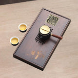 Maxbell Chinese Tea Tray with Water Storage Box Tea Tray for Tea Room Household Home M