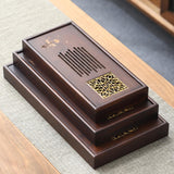 Maxbell Chinese Tea Tray with Water Storage Box Tea Tray for Tea Room Household Home L