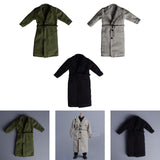 Maxbell 1/12 Scale Action Figures Long Windbreaker Doll Decor Fashion Figure Costume Green