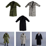 Maxbell 1/12 Scale Action Figures Long Windbreaker Doll Decor Fashion Figure Costume Green