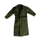 Maxbell 1/12 Scale Action Figures Long Windbreaker Doll Decor Fashion Figure Costume Green