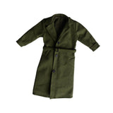 Maxbell 1/12 Scale Action Figures Long Windbreaker Doll Decor Fashion Figure Costume Green