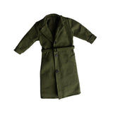 Maxbell 1/12 Scale Action Figures Long Windbreaker Doll Decor Fashion Figure Costume Green