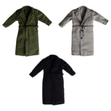 Maxbell 1/12 Scale Action Figures Long Windbreaker Doll Decor Fashion Figure Costume Green