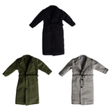 Maxbell 1/12 Scale Action Figures Long Windbreaker Doll Decor Fashion Figure Costume Green
