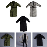 Maxbell 1/12 Scale Action Figures Long Windbreaker Doll Decor Fashion Figure Costume Green