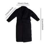 Maxbell 1/12 Scale Action Figures Long Windbreaker Doll Decor Fashion Figure Costume Black