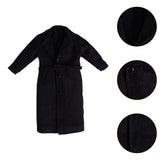 Maxbell 1/12 Scale Action Figures Long Windbreaker Doll Decor Fashion Figure Costume Black