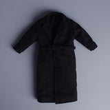 Maxbell 1/12 Scale Action Figures Long Windbreaker Doll Decor Fashion Figure Costume Black