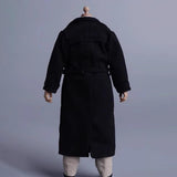 Maxbell 1/12 Scale Action Figures Long Windbreaker Doll Decor Fashion Figure Costume Black