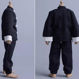 Maxbell 3Pcs 1/12 Scale Coat and Pants Vest Costume for 6 inch Figures Body Dress up Cropped Pants Set