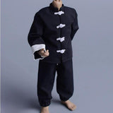 Maxbell 3Pcs 1/12 Scale Coat and Pants Vest Costume for 6 inch Figures Body Dress up Cropped Pants Set