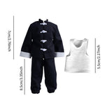 Maxbell 3Pcs 1/12 Scale Coat and Pants Vest Costume for 6 inch Figures Body Dress up Cropped Pants Set