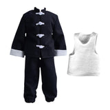 Maxbell 3Pcs 1/12 Scale Coat and Pants Vest Costume for 6 inch Figures Body Dress up Cropped Pants Set