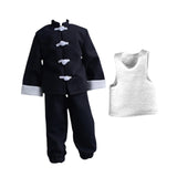 Maxbell 3Pcs 1/12 Scale Coat and Pants Vest Costume for 6 inch Figures Body Dress up Cropped Pants Set