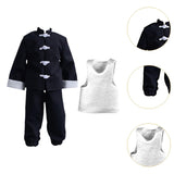 Maxbell 3Pcs 1/12 Scale Coat and Pants Vest Costume for 6 inch Figures Body Dress up Cropped Pants Set