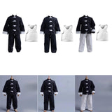 Maxbell 3Pcs 1/12 Scale Coat and Pants Vest Costume for 6 inch Figures Body Dress up Cropped Pants Set