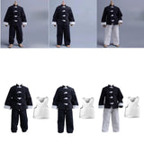 Maxbell 3Pcs 1/12 Scale Coat and Pants Vest Costume for 6 inch Figures Body Dress up Cropped Pants Set