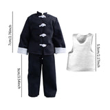 Maxbell 3Pcs 1/12 Scale Coat and Pants Vest Costume for 6 inch Figures Body Dress up Wide Leg Pants Set
