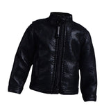 Maxbell Fashion 1/12 PU Leather Jacket Miniature Clothing for 6" Action Figures Accs Black