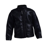 Maxbell Fashion 1/12 PU Leather Jacket Miniature Clothing for 6" Action Figures Accs Black