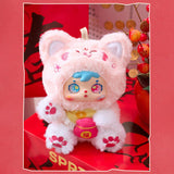 Maxbell Plush Lucky Cat Doll Toy Decorative Cute Stuffed Figure Doll for Kids Adults 1 piece