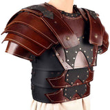 Maxbell Medieval Chest Armors Decors Knight Costume for Cosplay Fancy Dress Men Women red