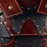 Maxbell Medieval Chest Armors Decors Knight Costume for Cosplay Fancy Dress Men Women red