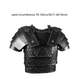 Maxbell Medieval Chest Armors Decors Knight Costume for Cosplay Fancy Dress Men Women black