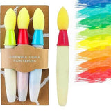 3Pcs Sidewalk Chalk Painting Brushes Unique Paintbrushes for Activities Outdoor